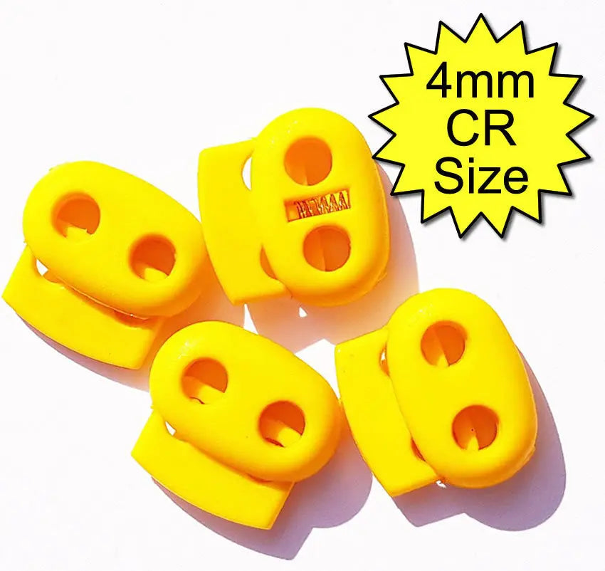 Image showing four yellow 4mm cord locks