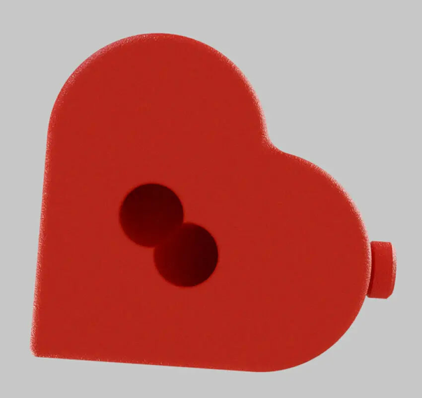 Image showing the Love Heart Monopole Electrode printed parts