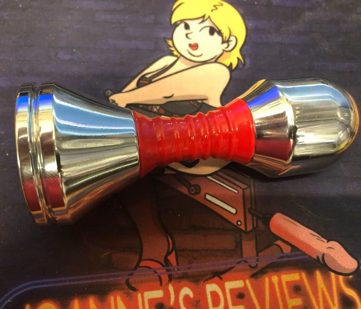 Image showing a red modified neck fitted to the Large Flo bipolar electrode