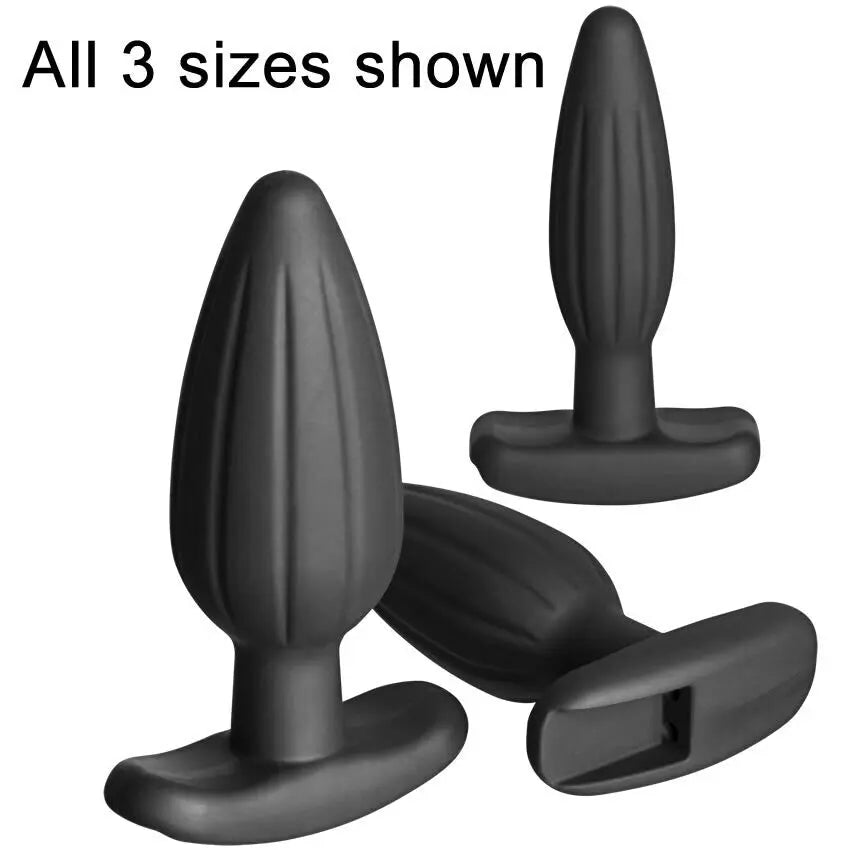 Image showing the small Silicone Noir Rocker Butt Plug electrodes
