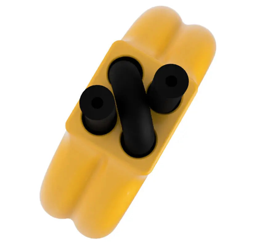 ABS Estim Penis Play Double Conductive 4mm Rubber Cock Loop & Insulator-Yellow Joanne's Reviews Electrodes