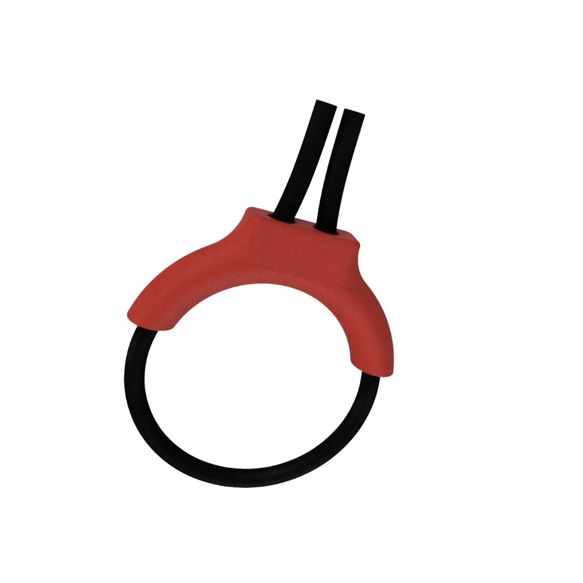 Conductive 4mm Rubber Cock Loop & Insulator - Red - Joanne's E-Stim Emporium