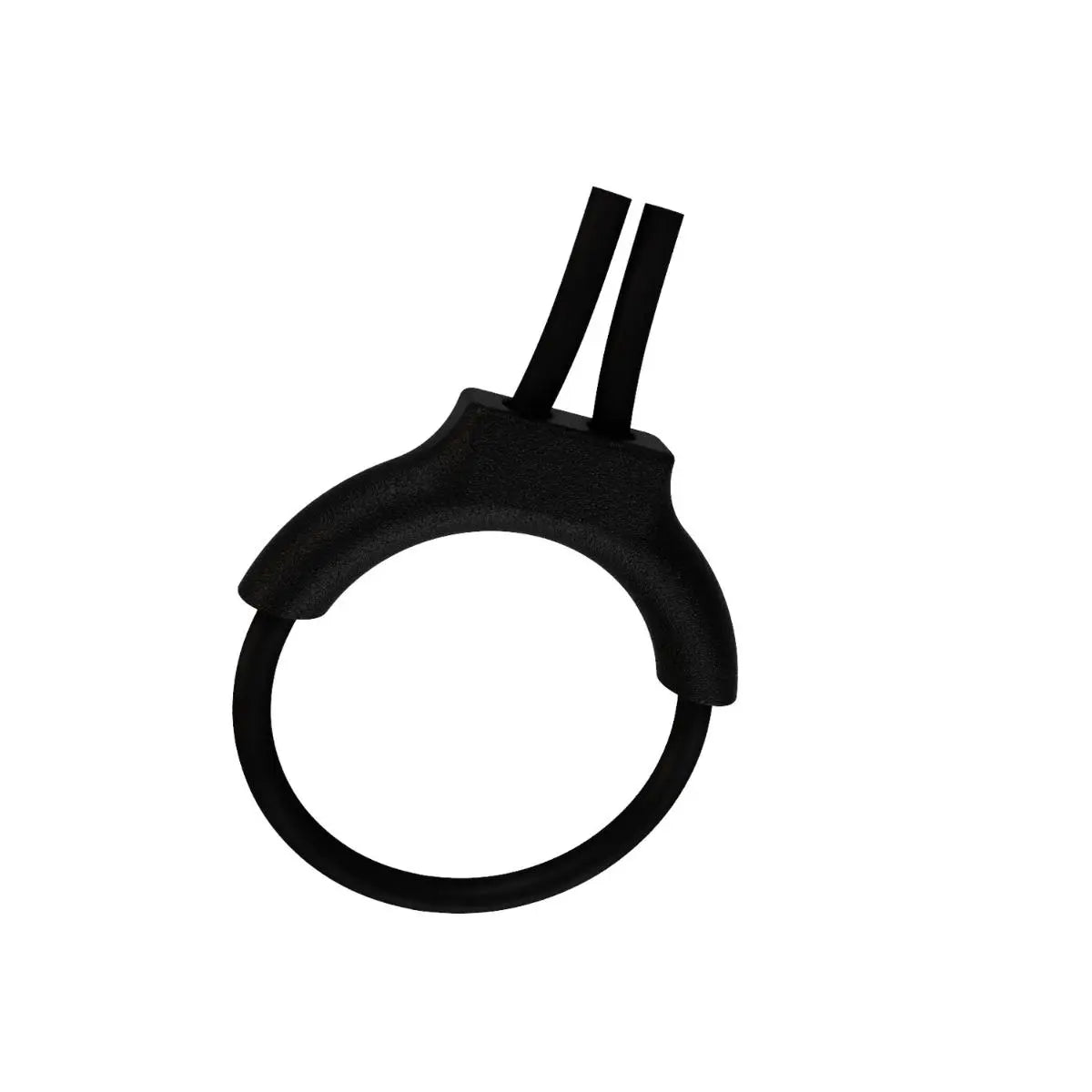 Conductive 4mm Rubber Cock Loop & Insulator - Black - Joanne's E-Stim Emporium