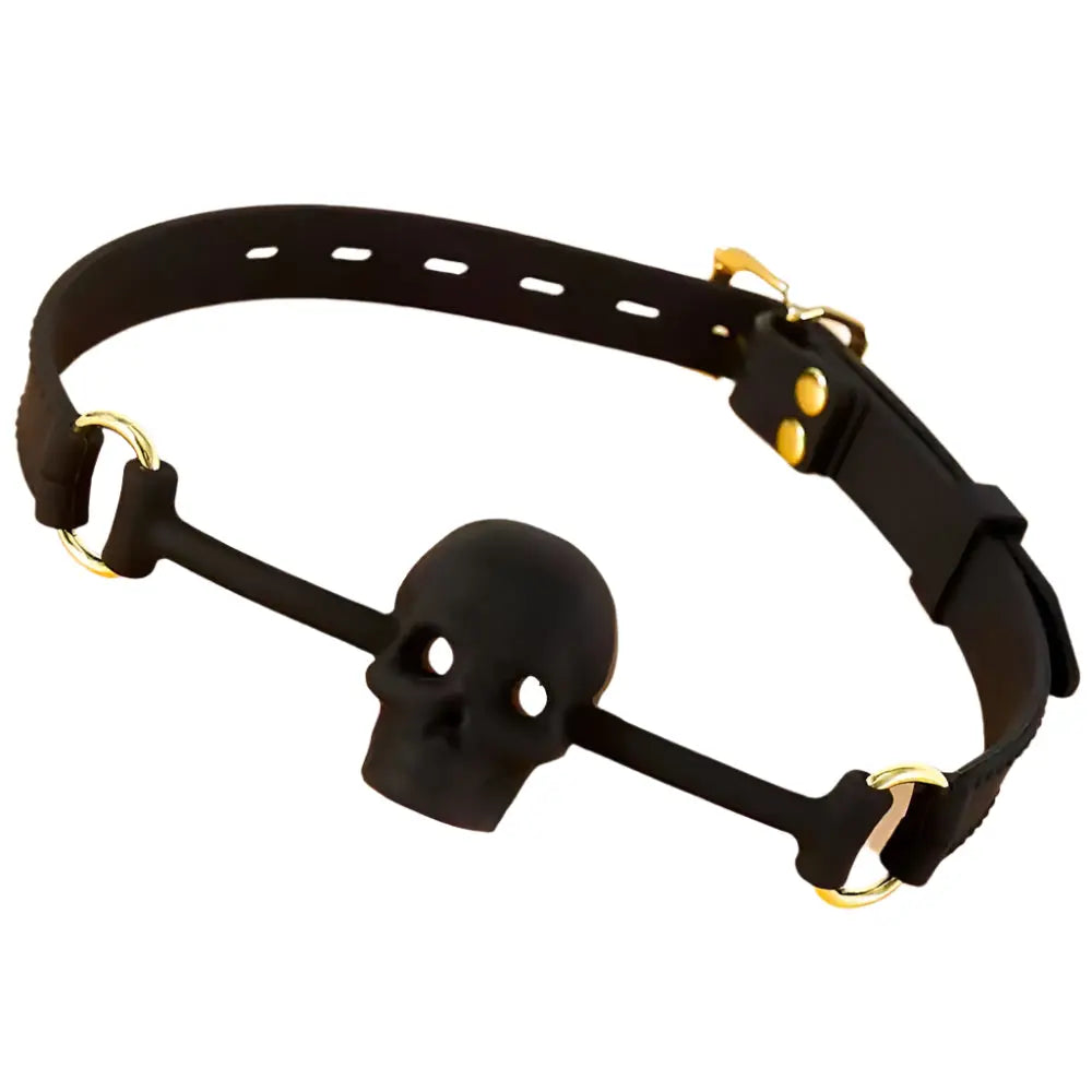 Black Silicone Skull Gag from E-Stim Emporium