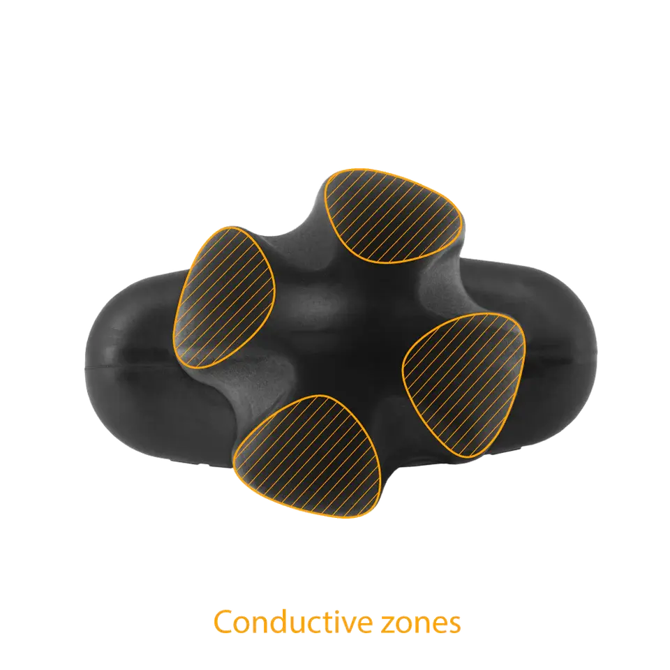 Silicone Noir 'Tartarus' Quadripolar Butt Plug Electrastim Electrodes