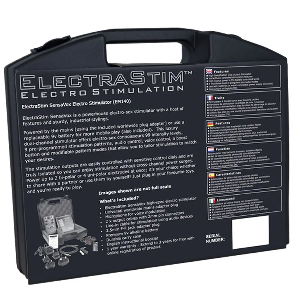 ElectraStim SensaVox Electro Sex Stimulator - EM140 Electrastim Control Boxes