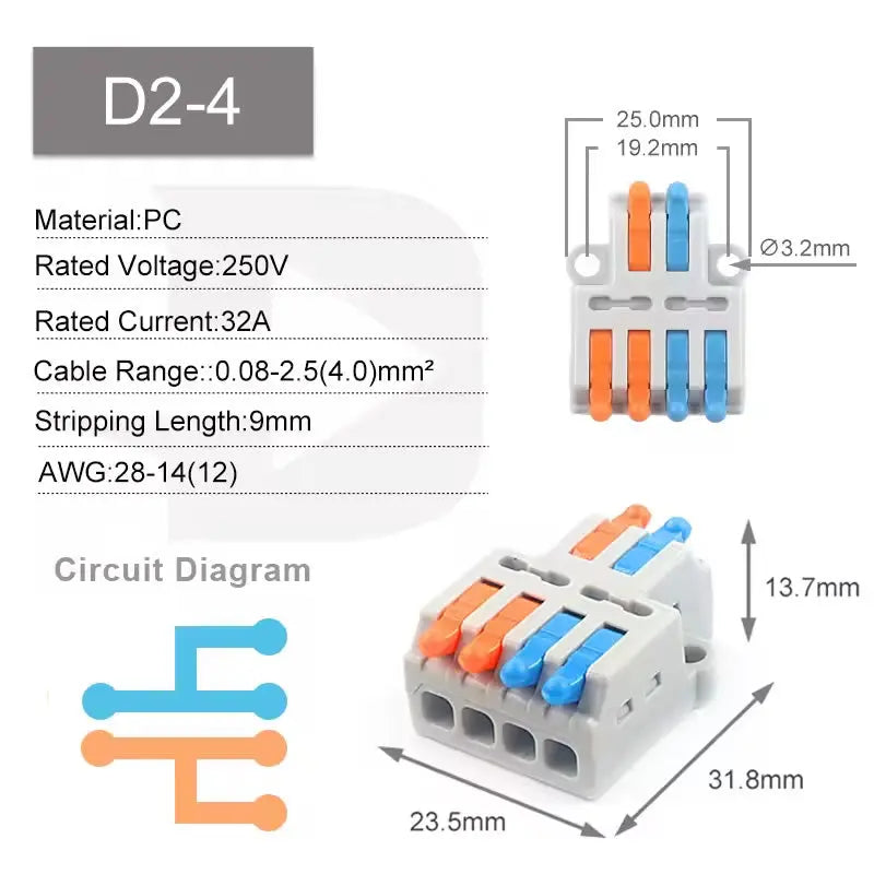 Fast Cable Terminal Block Splitter E-Stim Emporium Cables & Adaptors