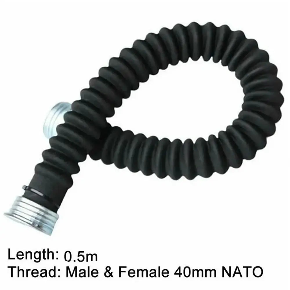 Hose Connector 50-55cm Length Gas Mask NATO 40mm Thread E-Stim Emporium BDSM Kit