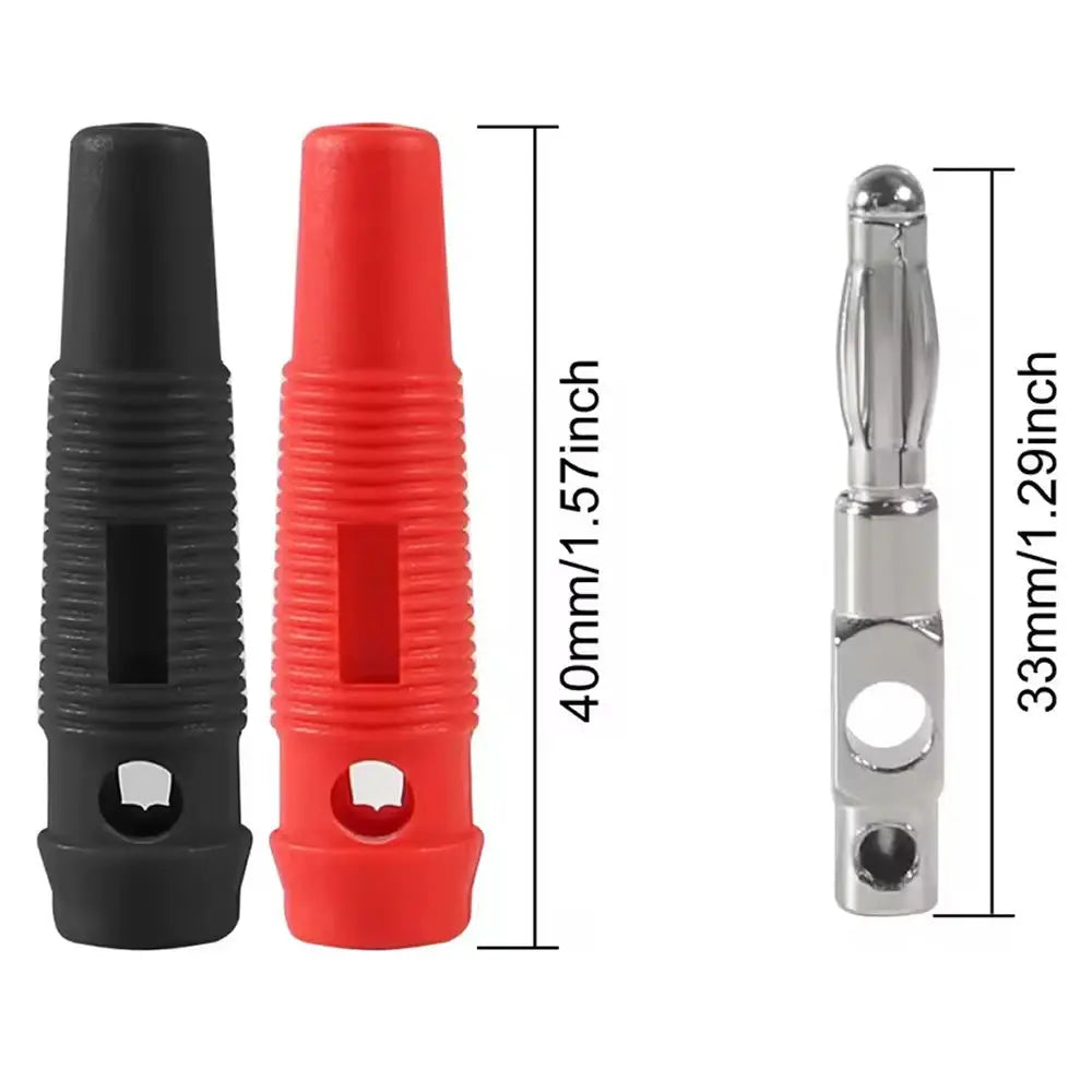 Pair Of 4mm Banana Plugs E-Stim Emporium DIY Electrode Parts