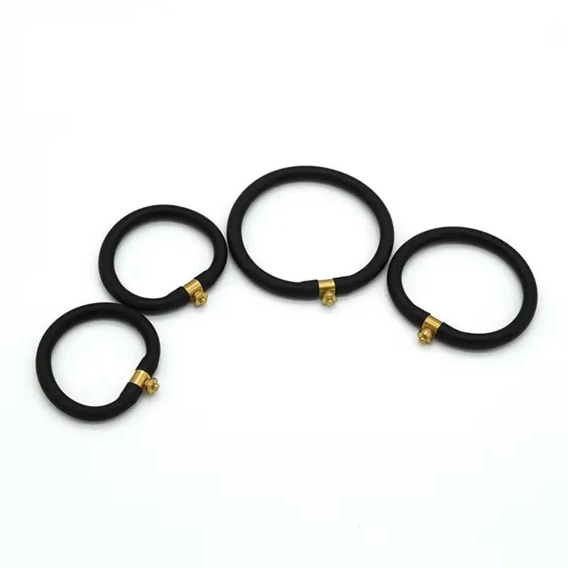 Set Of Four 8mm Penis Loops With Snap Connector E-Stim Emporium Electrodes