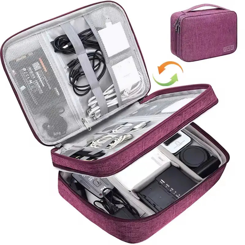 Two Layer Storage Bag 27x9x19cm Purple E-Stim Emporium Storage Bags