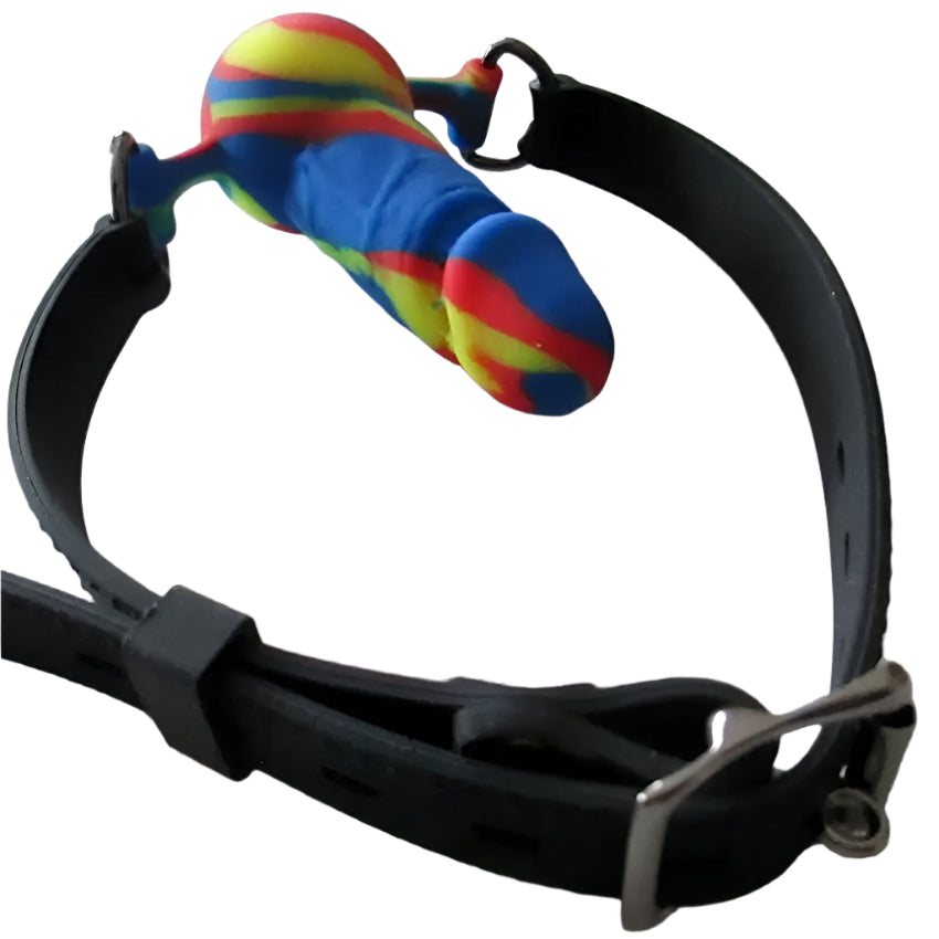 Image showing the rainbow penis ball gag