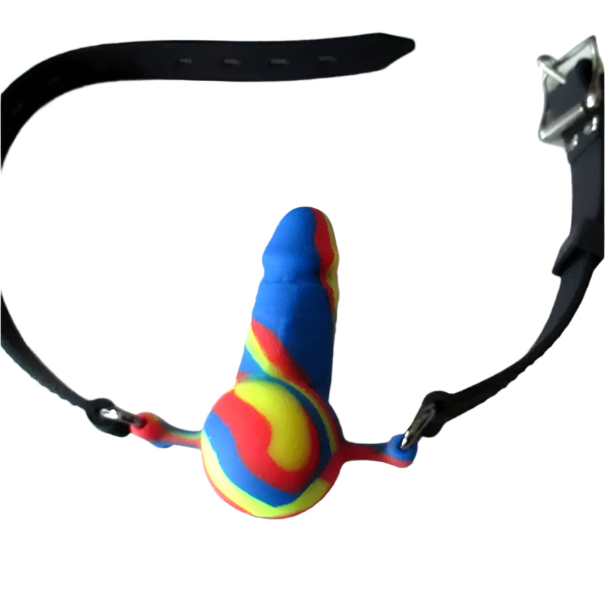 Image showing the rainbow penis ball gag