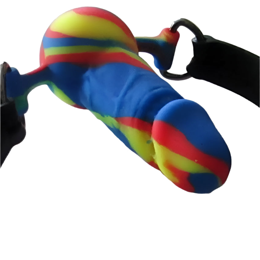 Image showing the rainbow penis ball gag