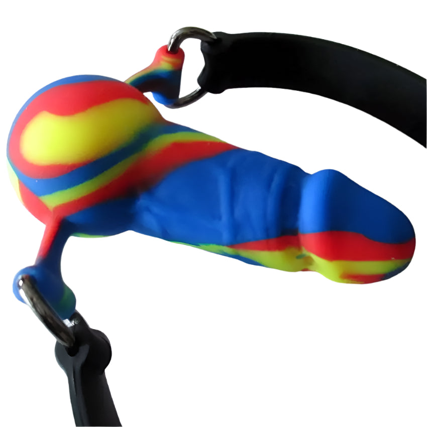 Image showing the rainbow penis ball gag