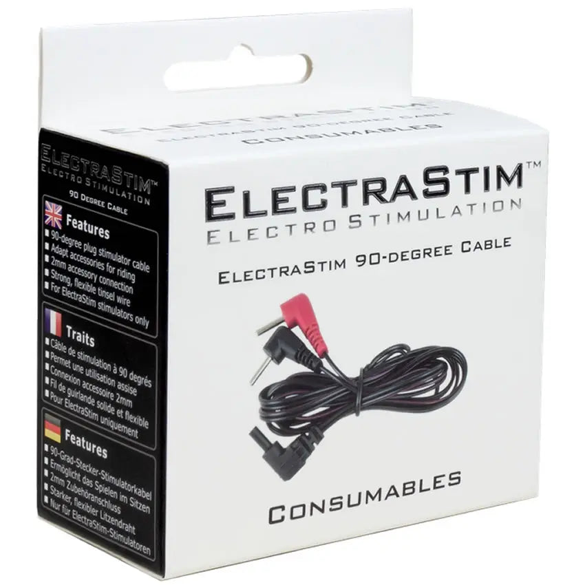 Image showing the 90 degree 2mm cable from Electrastim