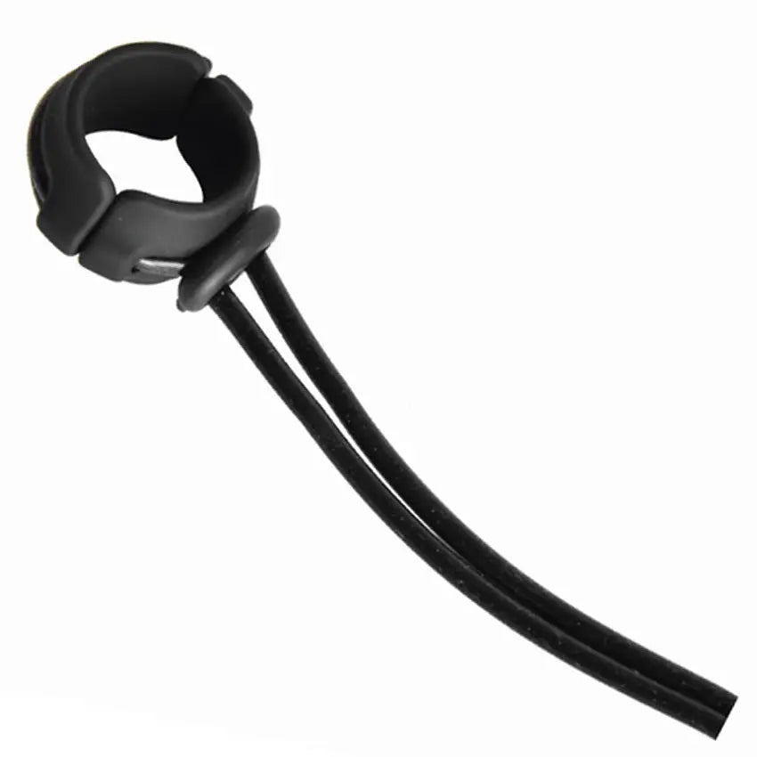 Image showing a black adjustable cock ring