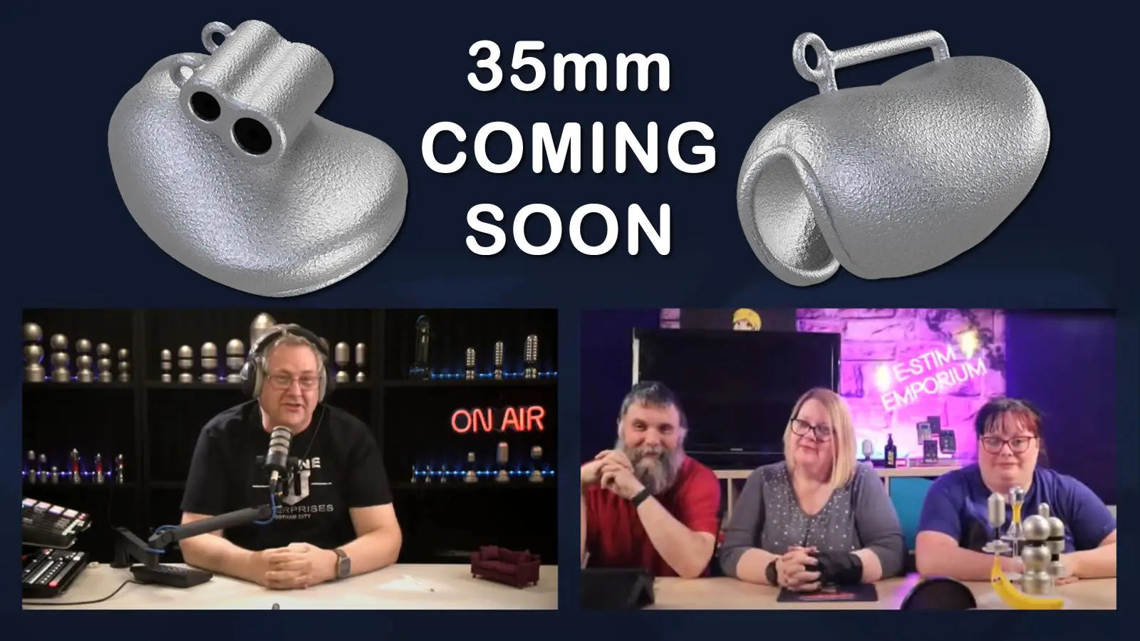 Say hello to the 35mm Jet Set Willy and Helmet E-Stim Electrodes - Joanne's E-Stim Emporium