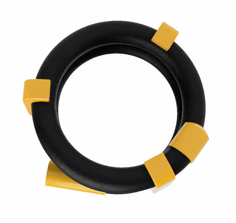 Image showing the copper infused conductive rubber loop and clips