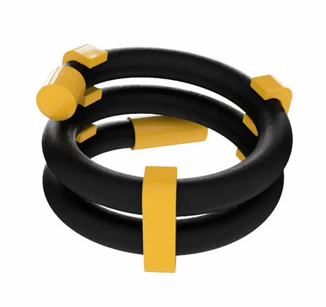 Image showing the copper infused conductive rubber loop and clips