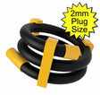 Image showing the copper infused conductive rubber loop and clips