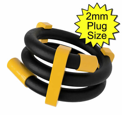 Image showing the copper infused conductive rubber loop and clips