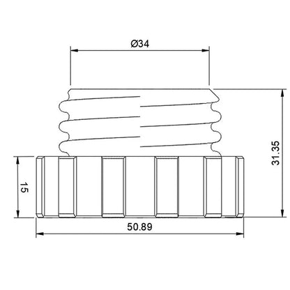 Image showing the NATO40 breath play restrictor dimensions