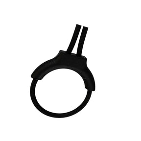 Conductive 4mm Rubber Cock Loop & Insulator - Black - Joanne's E-Stim Emporium