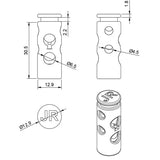 Image showing the dimensions of Joanne's CR lock design