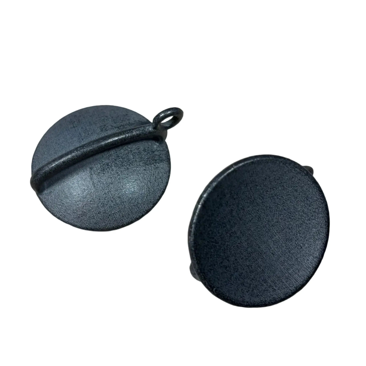 Two ball cup electrodes showing the inner curved surface