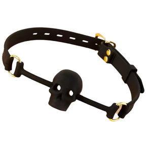 Black Silicone Skull Gag from E-Stim Emporium