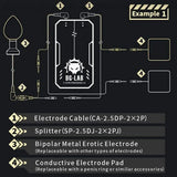 Diagram of DG-LAB power device with labeled parts on a black background
