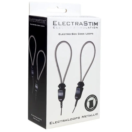 ElectraLoops Metallic Adjustable E-Stim Cock Rings Electrastim Electrodes
