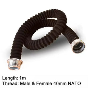 Hose Connector 100cm/1m Length Gas Mask NATO 40mm Thread E-Stim Emporium BDSM Kit