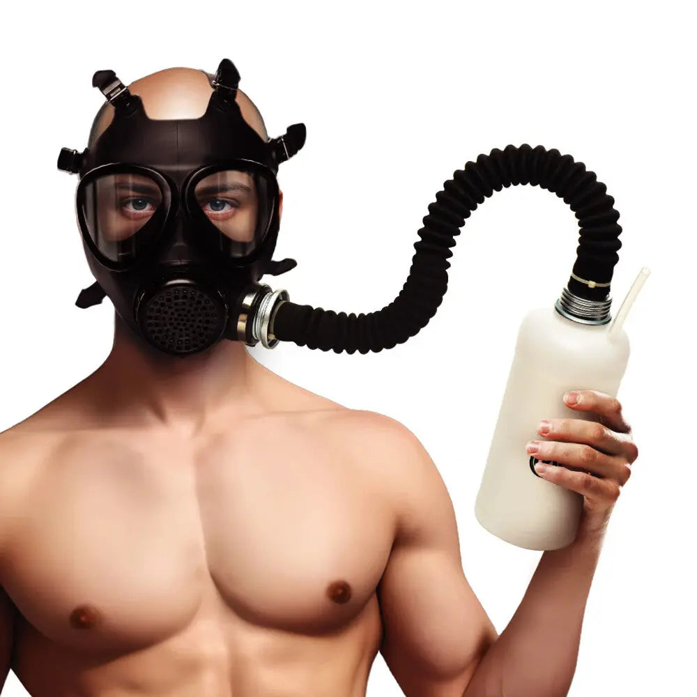 Master Series Inhaler Gas Mask With Bottle XR Brands BDSM Kit