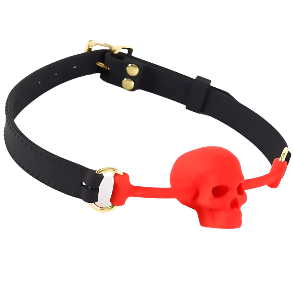 Red Skull Silicone Ball Gag BDSM Kit