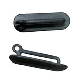 Two straight shooter electrodes showing the curved surface