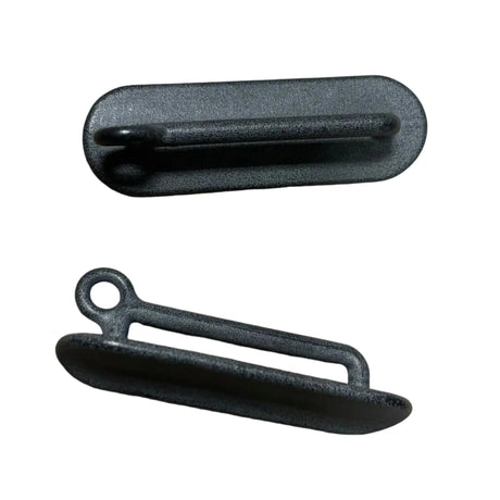 Two straight shooter electrodes showing the curved surface