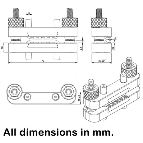 V2 Bipolar 6mm Conductive Rubber Nipple Clamp Electrodes 2mm Plug Joanne's E-Stim Emporium