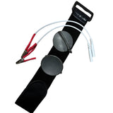 Ball cup electrodes and velcro strap with connection cables