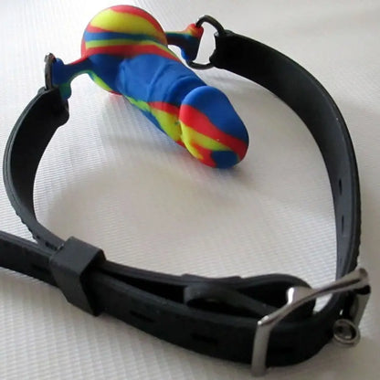 Image showing the rainbow penis ball gag