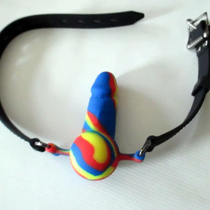 Image showing the rainbow penis ball gag