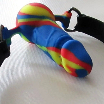 Image showing the rainbow penis ball gag
