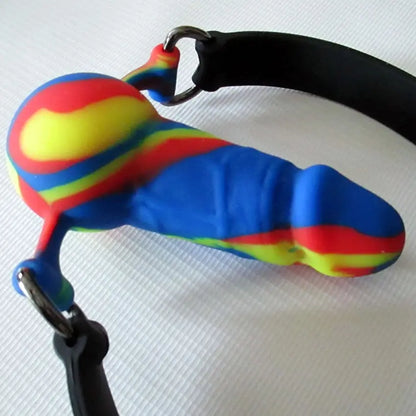 Image showing the rainbow penis ball gag
