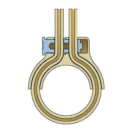 Image showing a section through Joannes insulated cock loop with integrated cord lock