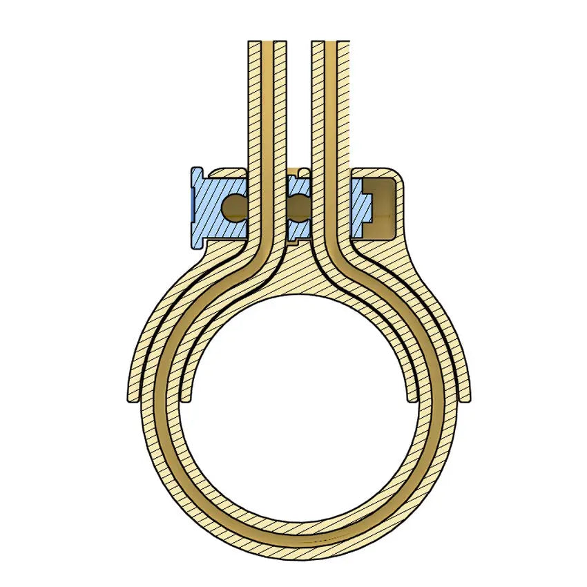 Image showing a section through Joannes insulated cock loop with integrated cord lock
