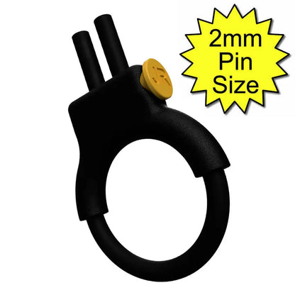 Image showing the black version of Joannes insulated cock loop with integrated cord lock