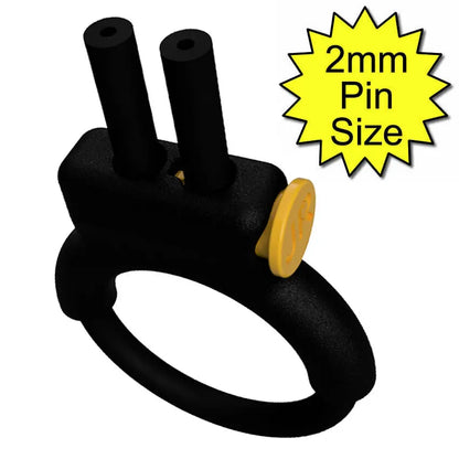 Image showing the black version of Joannes insulated cock loop with integrated cord lock
