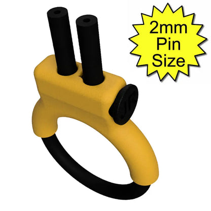 Image showing the yellow version of Joannes insulated cock loop with integrated cord lock