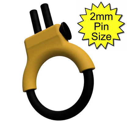 Image showing the yellow version of Joannes insulated cock loop with integrated cord lock